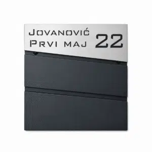Poštansko sanduče Pisa sa graviranjem na gornjoj pločici